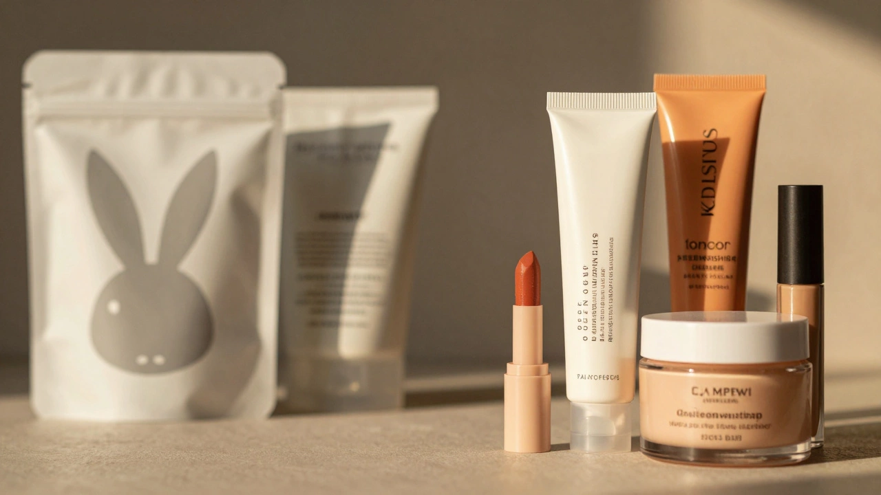 Contrast between vague branding and authentic cosmetics