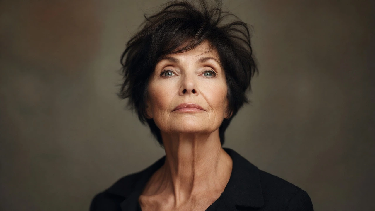 Confident older woman with stylish short pixie cut