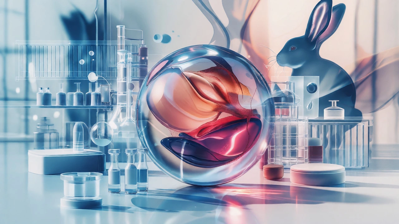 Abstract concept of cosmetic supply chains and testing